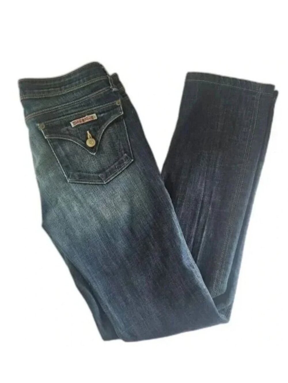 Hudson Jeans Collin Y2K Low Rise 26 Straight Denim Indigo Classic Slim Fit